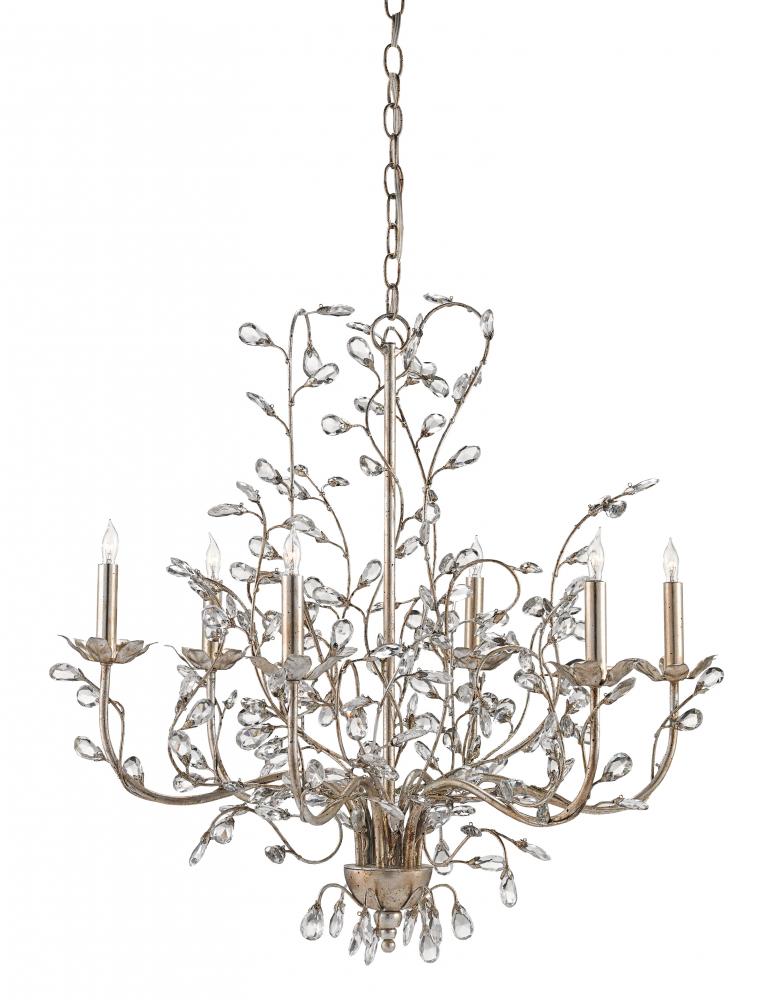 Crystal Bud Medium Silver Chandelier