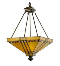 Meyda White 50621 - 17" Square Prairie Corn Inverted Pendant