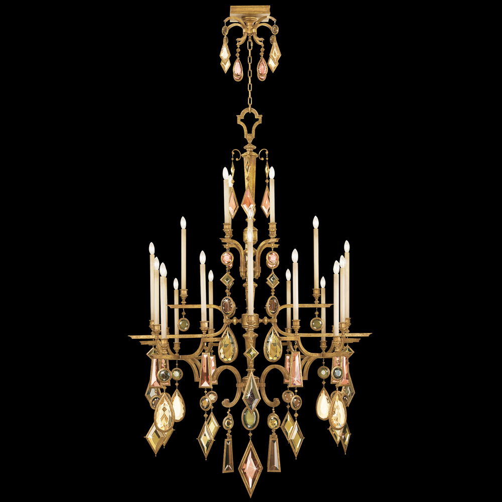 Encased Gems 53"W Round Chandelier